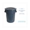 Boardwalk 32 Gal Waste Receptacle Lids, Flat-Top Lid Gray, Plastic 1868182 - alternate 3